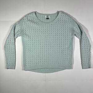 Women's Old Navy Long Sleeve Mint Green L Knit Asymmetric Sweater Small